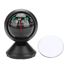 Black Electronic Adjustable Ball Night Vision Compass for Boat Vehicle