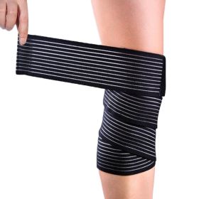 Black High Elasticity Calf Thigh Support Knee Brace Compression Wrap Support Bandage Brace