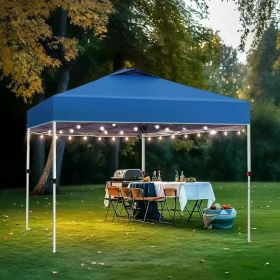 Camping Campaign Houses Outdoor Pop Up Canopy 10'x10' Tent Camping Sun Shelter-Series Party Tent 100 Sq. Ft of Shade (Blue) Mesh