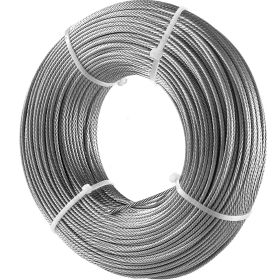 VEVOR Stainless Steel Cable Railing 1/8"x 100ft, Wire Rope 316 Marine Grade, Braided Aircraft Cable 1x19 Strands Construction for Deck,Rail,Balusters