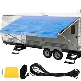 VEVOR RV Awning 19' Camper Awning Fabric, Trailer Awning Canopy Patio Camping Car Awning, Durable 15oz Vinyl Roller Tube for RV, Van, SUV