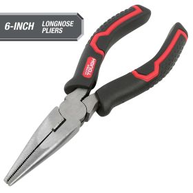 Hyper Tough 6-Inch Long Nose Plier with Ergonomic Comfort Grips,