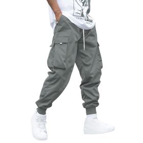 clothOversized Cargo Multi-pocket Men's Casual Pants (Option: Dark Grey-M)