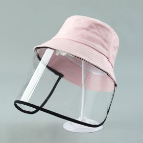 Child Protection Products Hot Buy Anti-spitting Protective Hat Dustproof Cover Kids Boys Girls Fisherman Hat (Option: No pink-52cm)