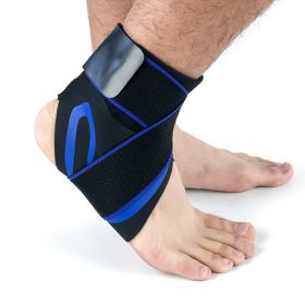 Ankle Support Brace Safety Running Basketball Sports Ankle Sleeves (Option: S-1pc-Left blue)