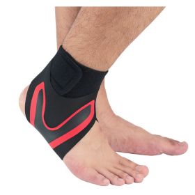 Ankle Support Brace Safety Running Basketball Sports Ankle Sleeves (Option: M-1pc-Left red)