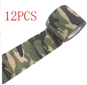 Camouflage Non-woven Elastic Bandage (Self-adhesive) (Option: 1style-5cm-12PCS)