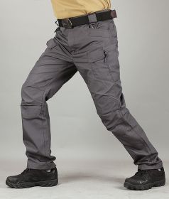 Men's Training Pants Special Service Trousers (Option: Cold Gray-S)