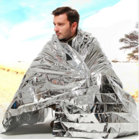 Human Body Hypothermia Lifesaving Emergency Blanket In Outdoor Field (Option: Silver-130x210cm)