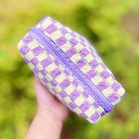 Check Yourself Cosmetic Bag (Color: Lavender)