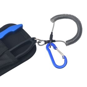 Self-locking aluminum alloy lure clamp pick hook tong pick hook tong fish tong fish control device (Color: Blue-black)