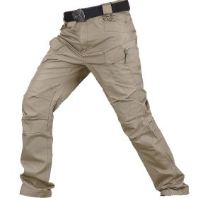 Men's Training Pants Special Service Trousers (Option: Khaki-M)